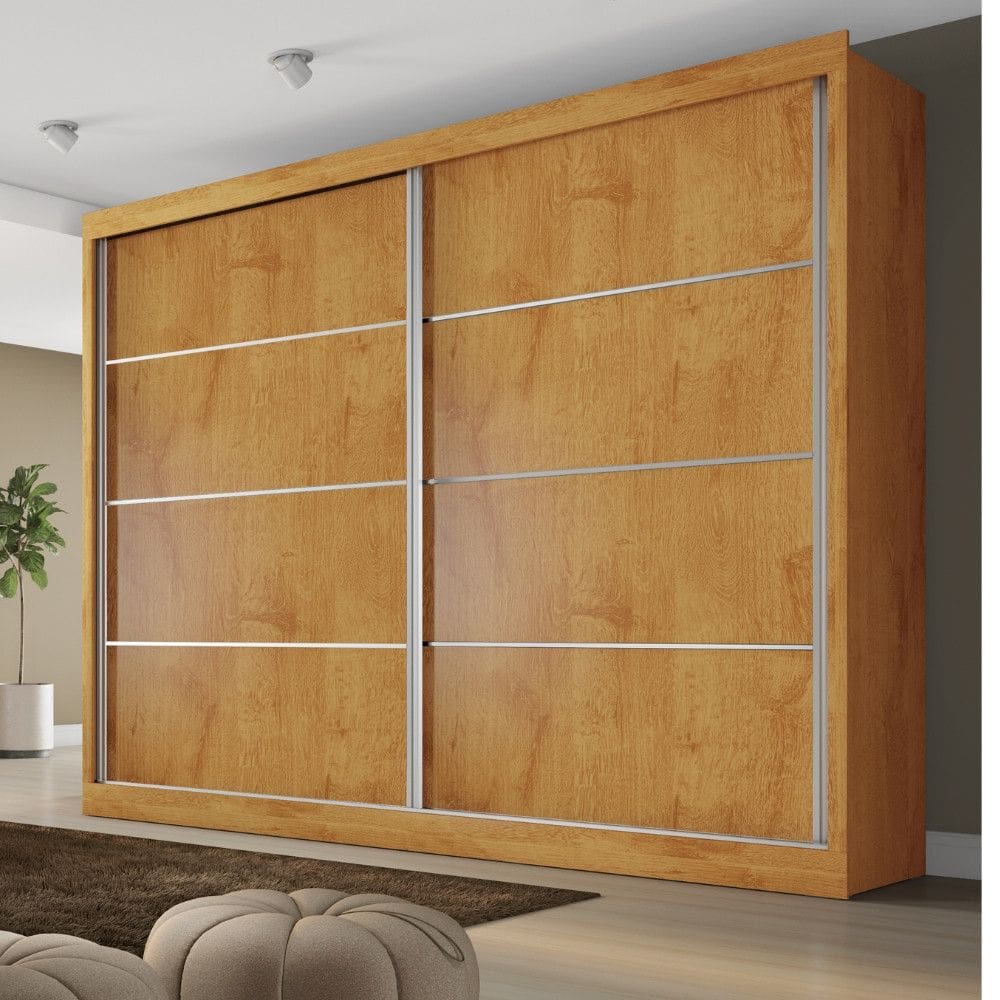 Guarda Roupa Casal 2 Portas de Correr 100 MDF Verona Plus Made Marcs