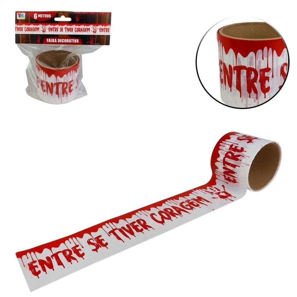 Enfeite Halloween Fita Decorativa 6m Frases - Tudo em Caixa
