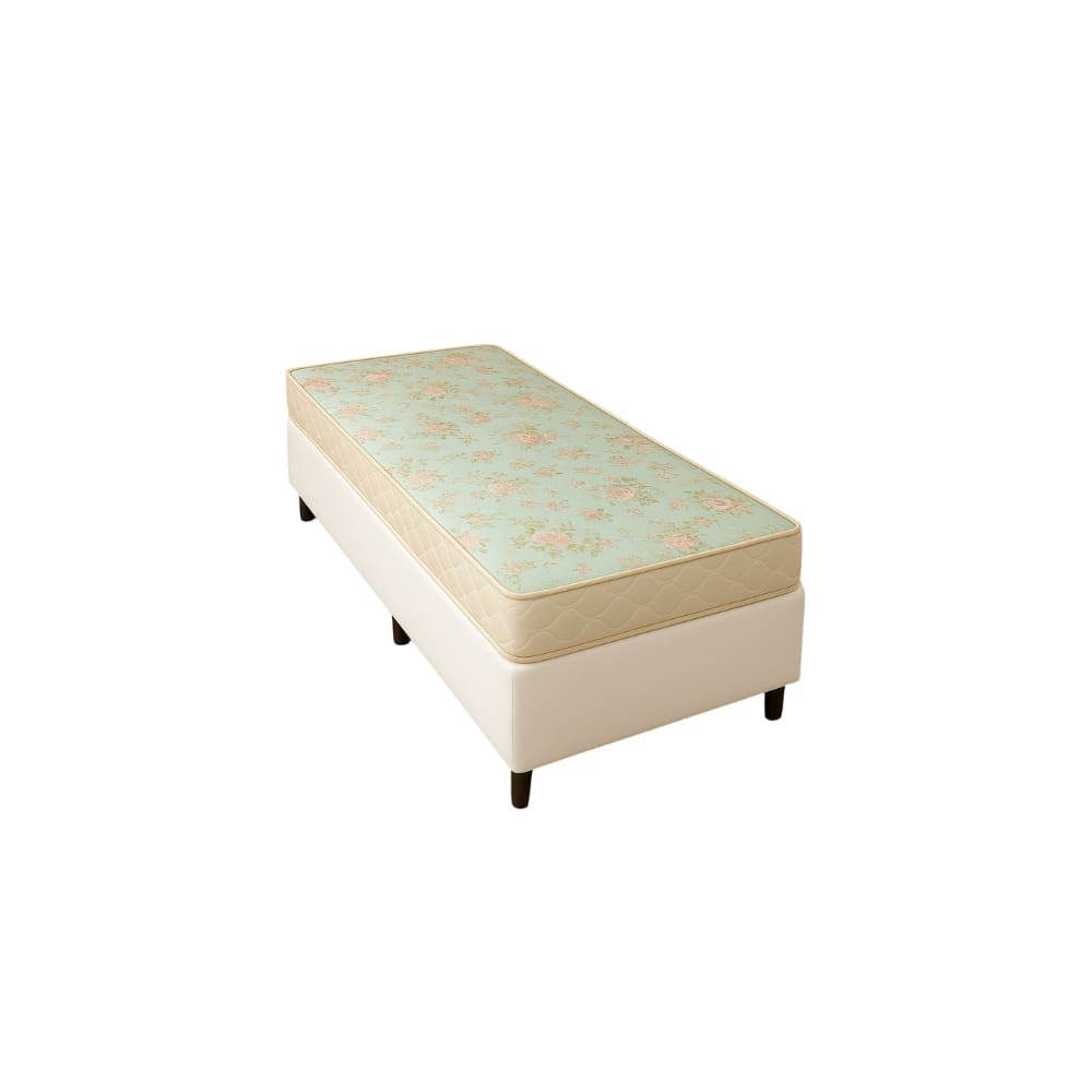 Cama Box Solteiro Sintético + Colchão Cali Espuma D23 Toraflex 88x188x54