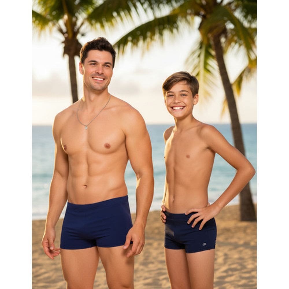 Sunga Masculina Boxer Tal Pai Tal Filho Praia Verão Uv50 Pis