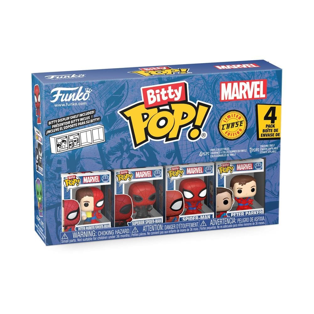 Estatueta Funko Bitty Pop 4PK Homem-Aranha Marvel 2,3 cm