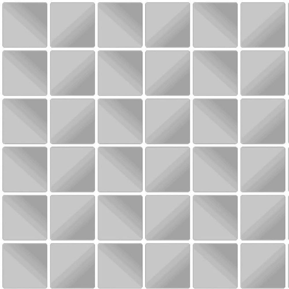 Papel De Parede Pastrilha Prateado Adesivo Cozinha Banheiro
