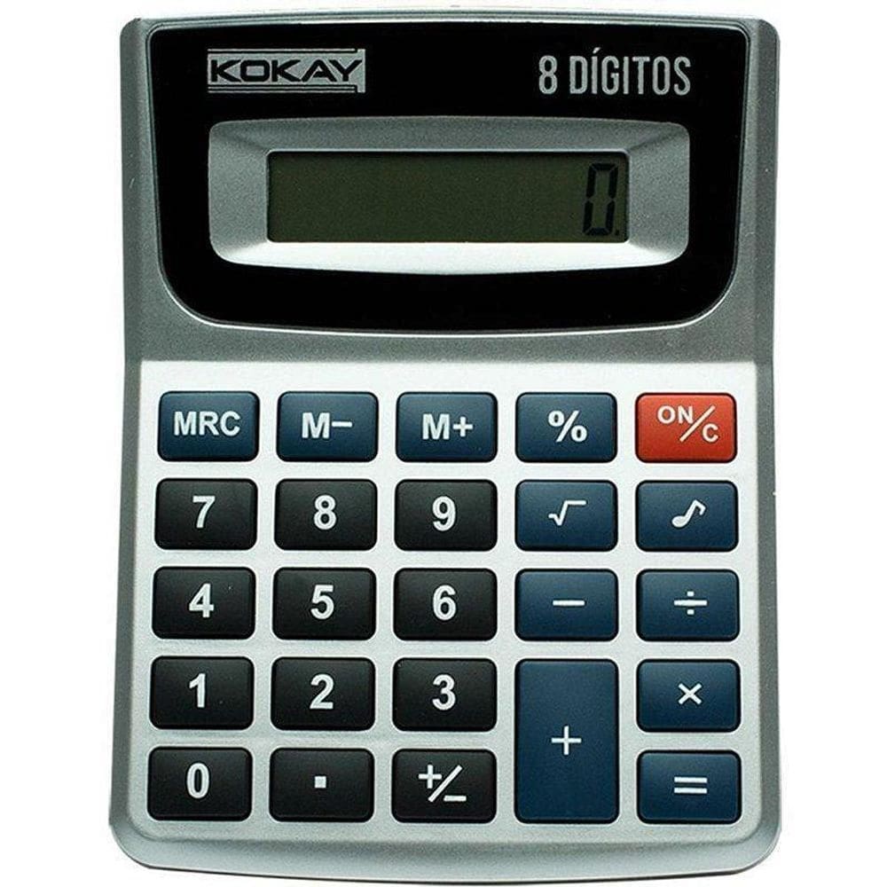 Calculadora de Mesa 8 Digitos Prata KOKAY