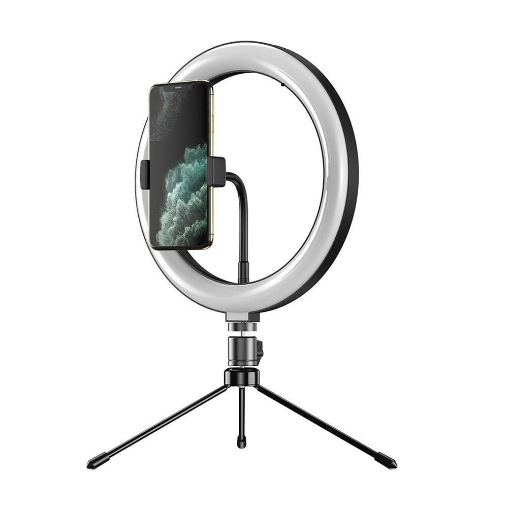 Iluminador Circular De Led Ring Light 26Cm Tripé - Apexel