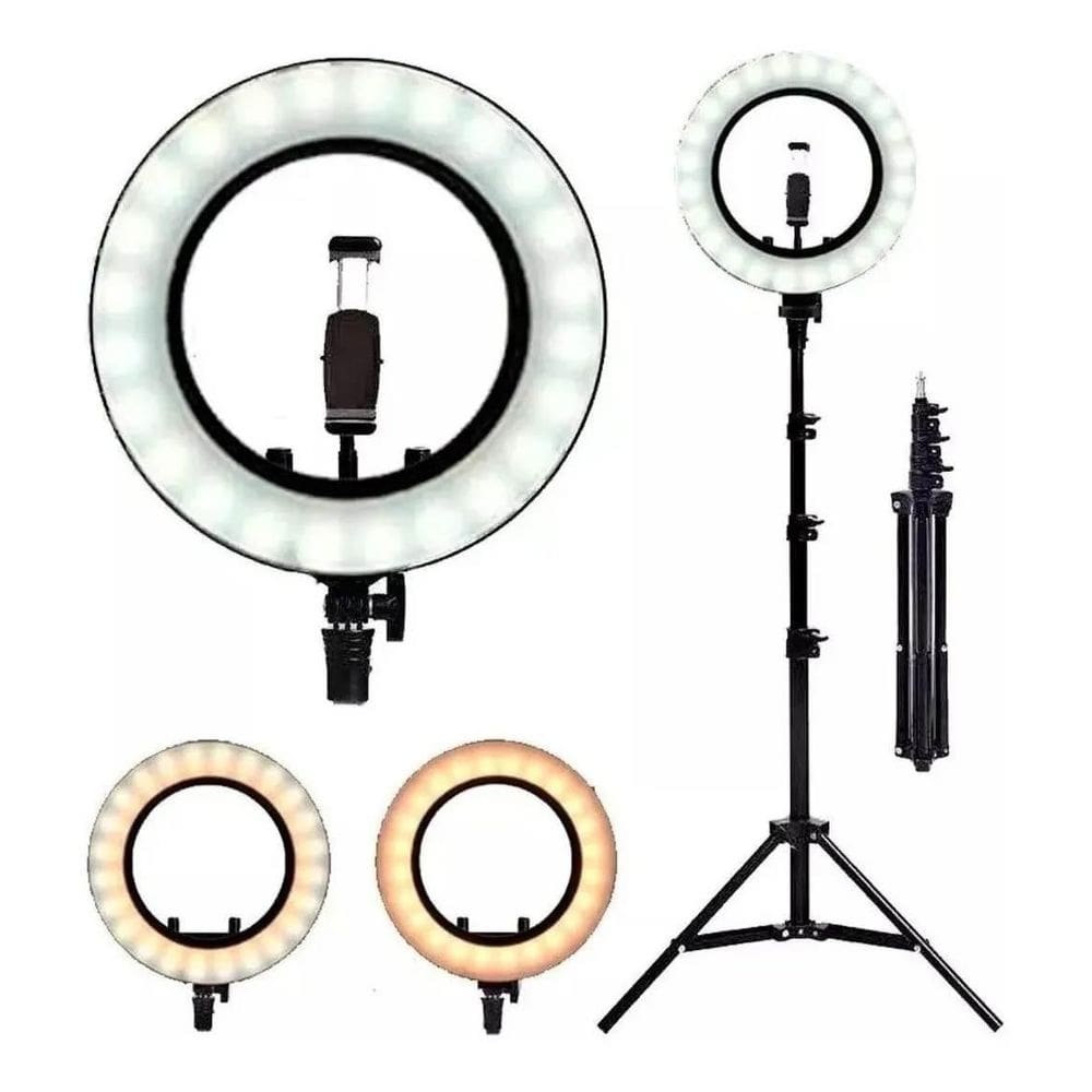 Ring Light Completo Portátil 26Cm + Tripé 2M