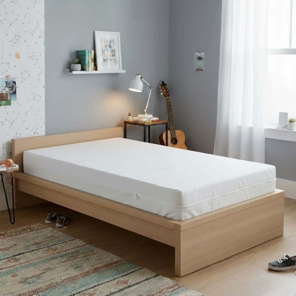 Capa Colchão Solteiro Branca Hospitalar Impermeável Com Zíper