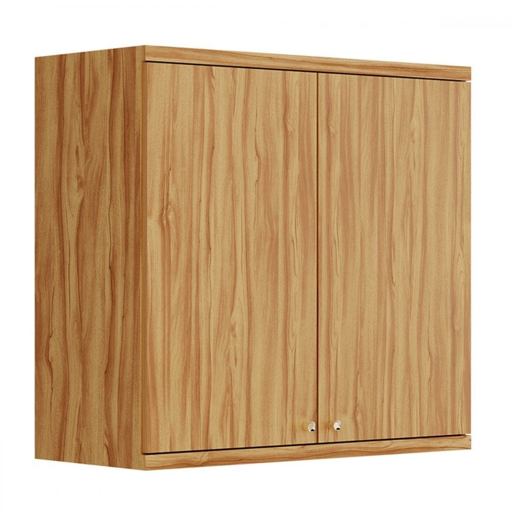 Armário Aéreo de Cozinha 80 Cm Sauvignon 2 Portas 100% Mdf 11030 Amêndoa - Rio Doce