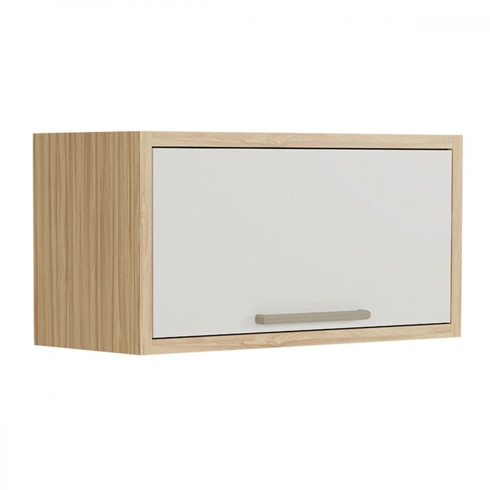 Armário Aéreo Cozinha 80 Cm Syrah 1 Porta 100% Mdf Amêndoa/Off White - Rio Doce
