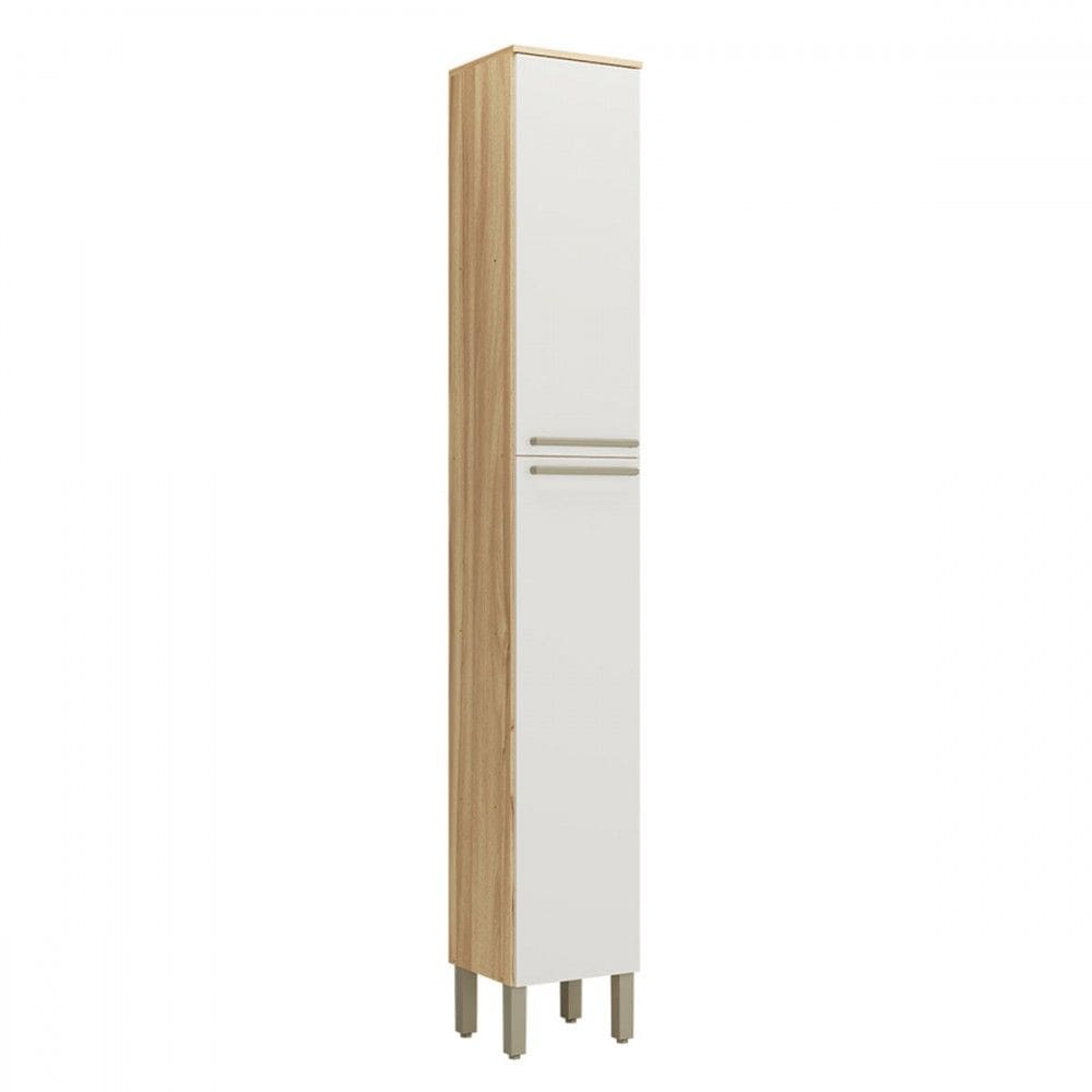 Paneleiro Napoli 2 Portas 100% Mdf Amêndoa/Off White - Rio Doce