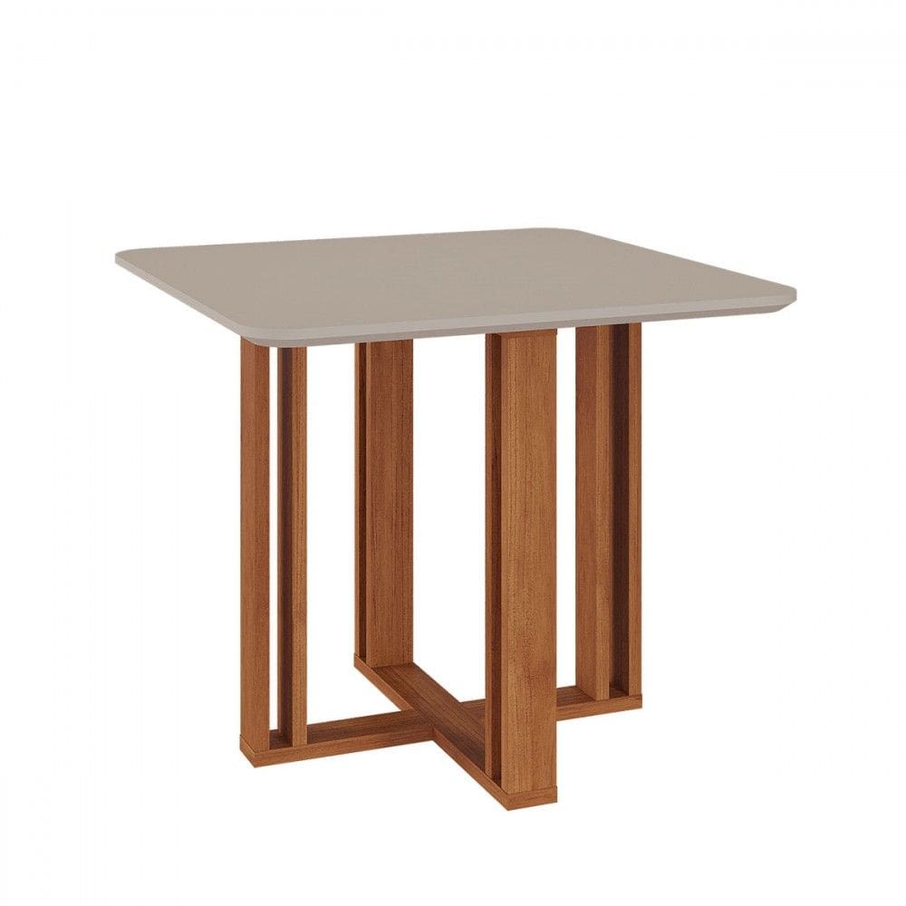 Mesa de Madeira Flora Cinamomo/Off White - Cimol