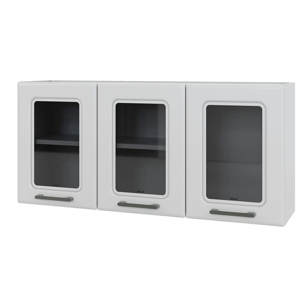 Armario Aereo em Aco 3 Portas de Vidro Liz Telasul