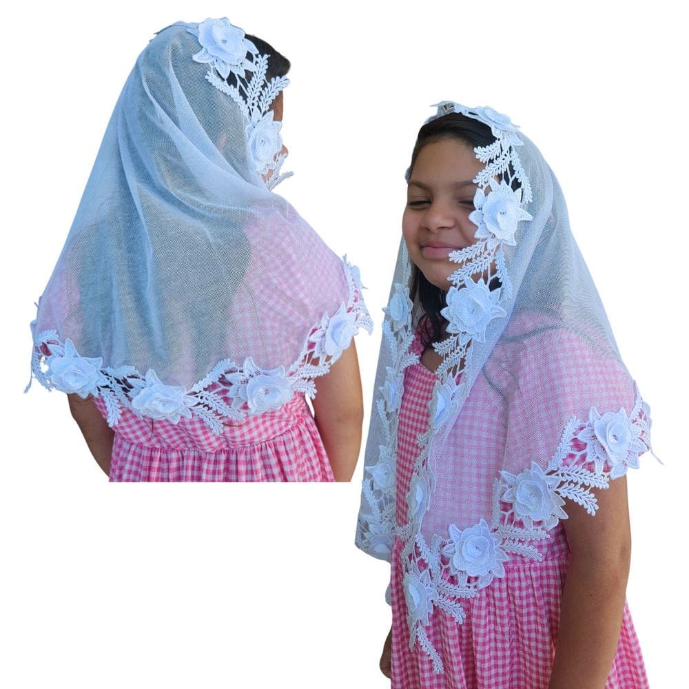 Véu CCB  Infantil  Luxo  Folhas 3D