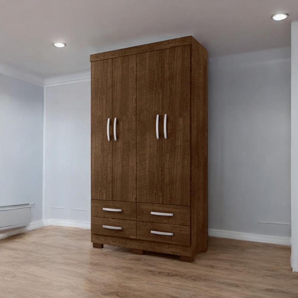 Roupeiro Parma 04 Portas e 04 Gavetas Malbec