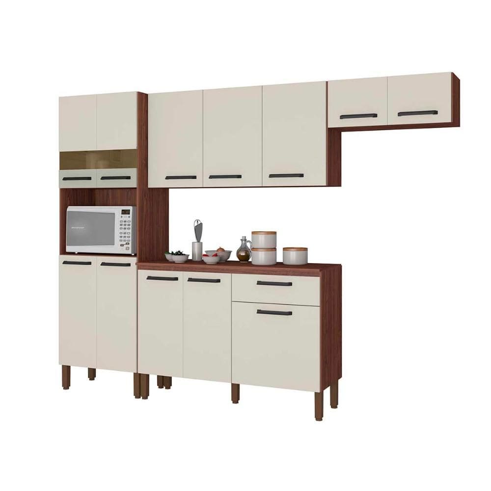 Cozinha Completa 4 peças com Balcão 12 Portas Versalhes Kits Paraná