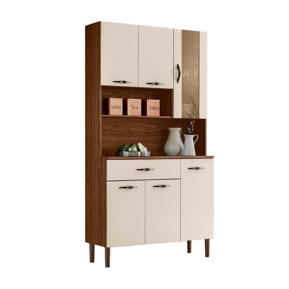 Armário de Cozinha Kit 6 Portas 1 Gavetas com prateleiras Golden Kits Paraná