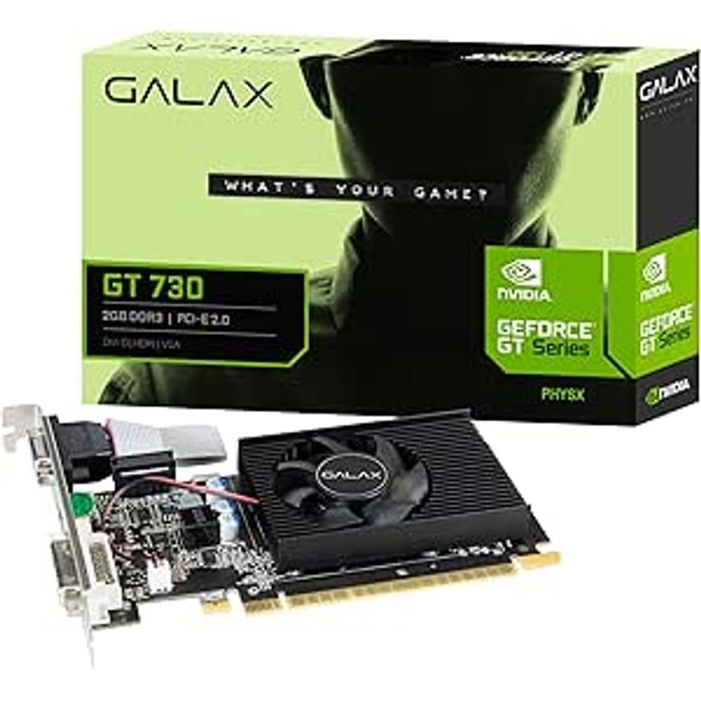 Placa De Vídeo Geforce Ddr3 04Gb/128 Bits Gt730 Galax
