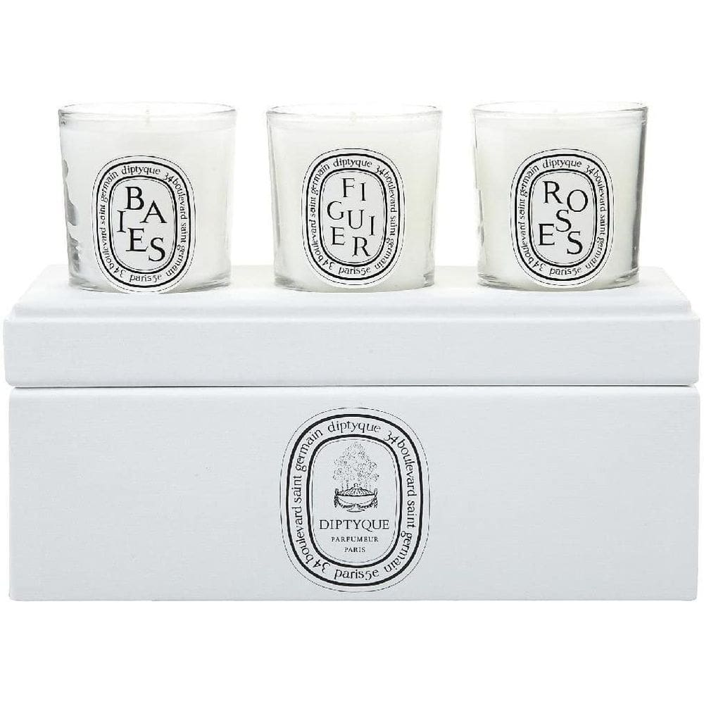 Vela Diptyque Votive Trio-Baies, Figuier, Roses 70g 3 ct