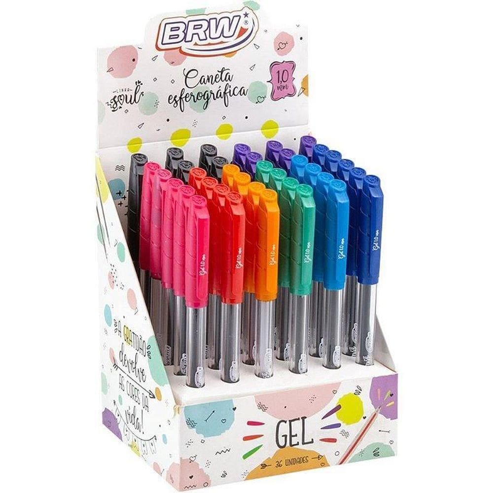 Caneta Esferográfica Soul Gel 8Cores S Dpcom 36