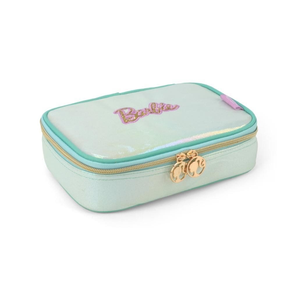 Estojo Box 100 Pens Oficial Barbie Metalizado Et46814 Verde