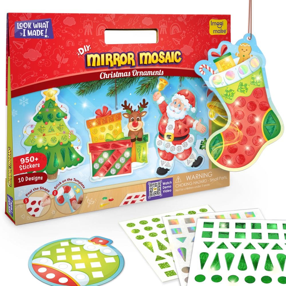 Adesivos de Natal Art Craft Kit Imagimake Mirror Mosaic