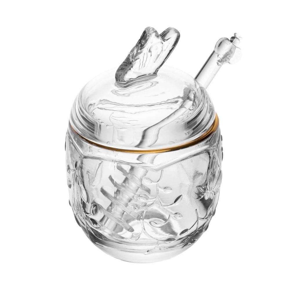 Meleira de Cristal C/Pegador Plástico New Butterfly Transparente C/Fio de Ouro 250ml Lyor