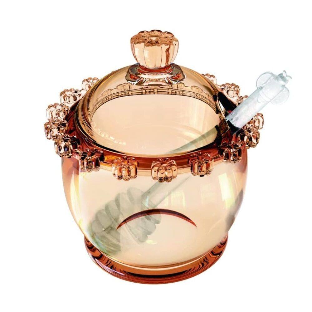 Meleira de Cristal C/Pegador Plástico Daisy Âmbar 200ml Wolff