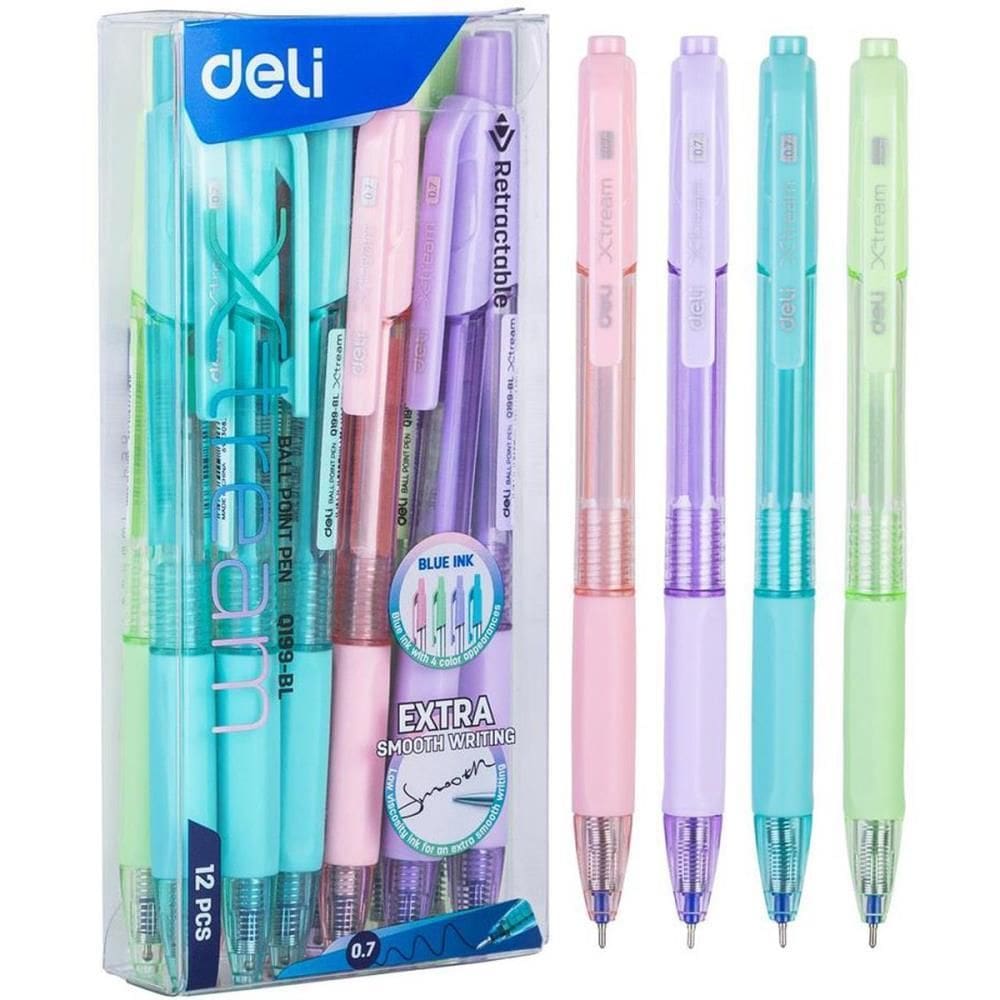 Caneta Esferográfica Xtream Ponta Mini 0,7mm 12unid - Deli