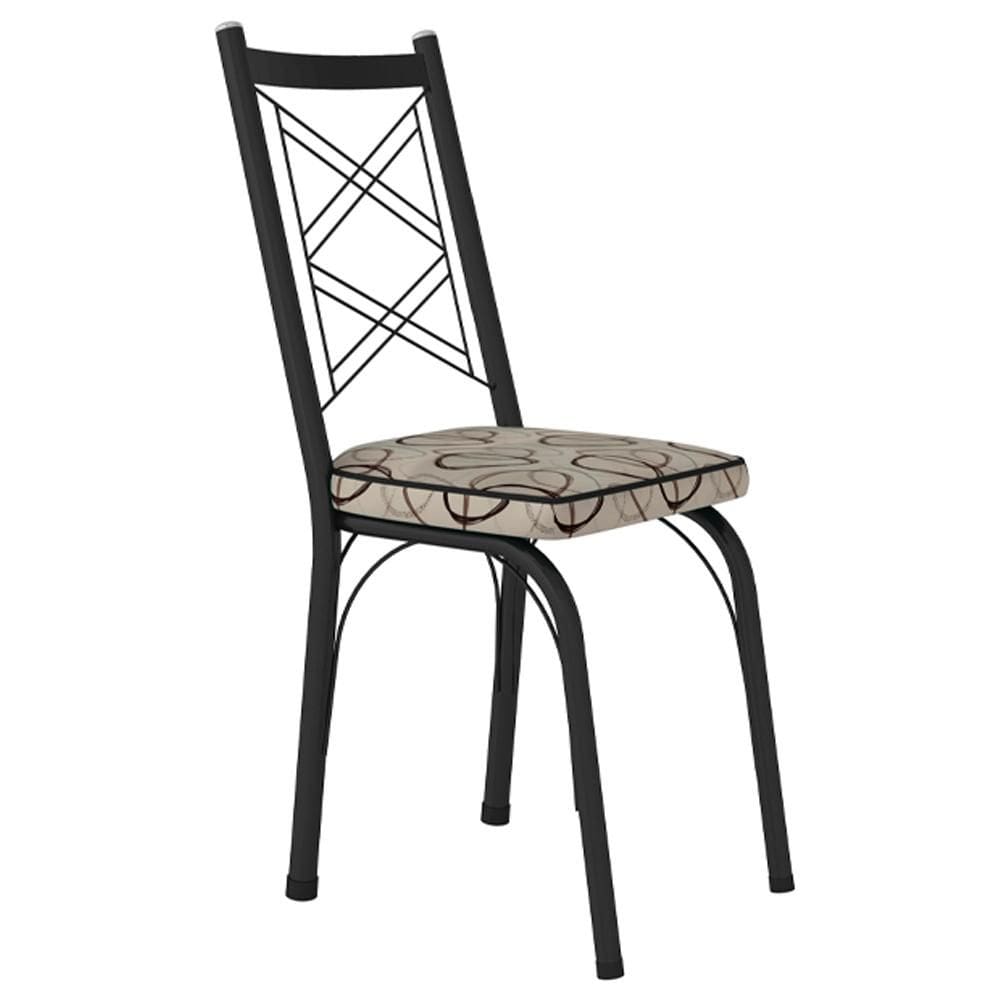 Cadeira Tubular Europa 143 Preto ARTEF