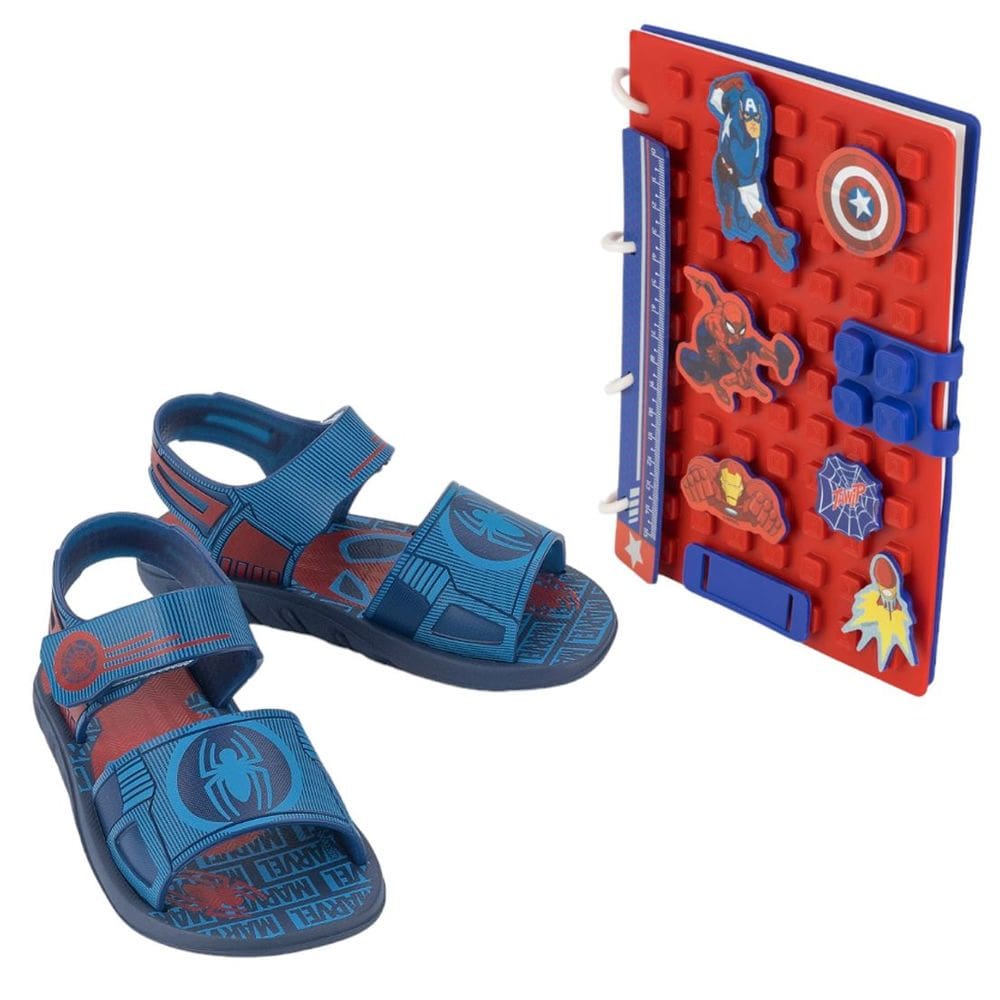 Sandalia Infantil Menino Grendene e Fichario Marvel 22996