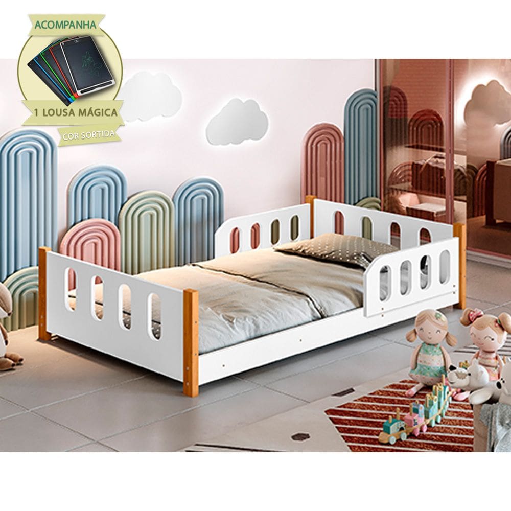 Minicama Infantil Camila Branca com Lousa Mágica ? Diversão e Criatividade