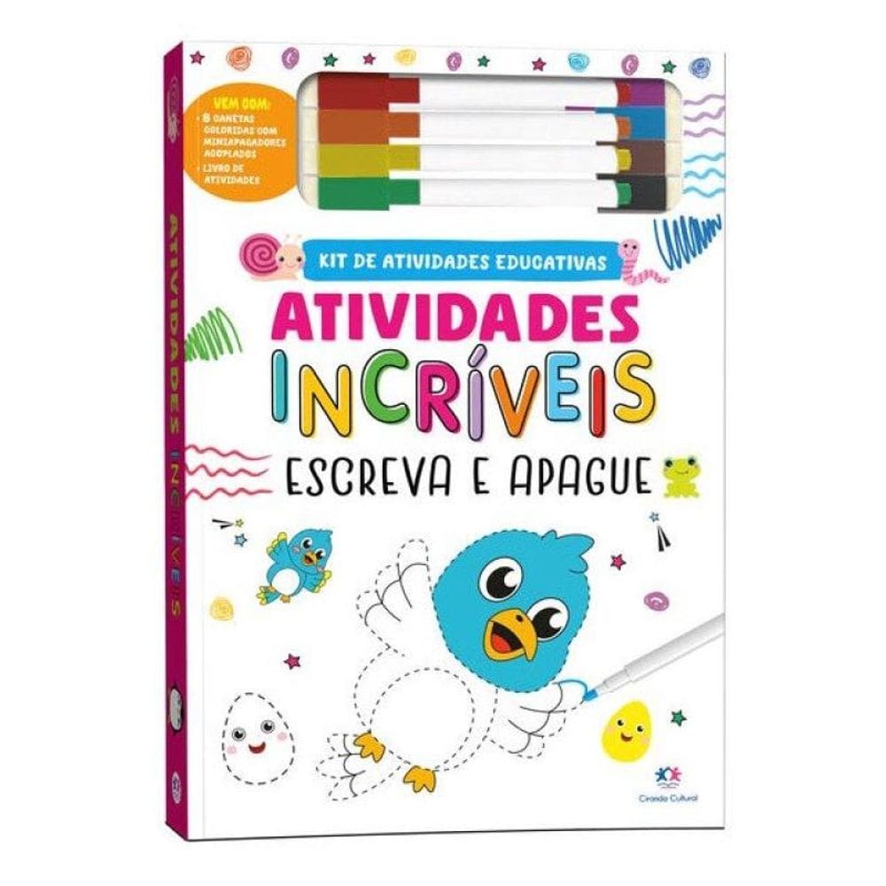 Atividades Incríveis - Kit Escreva E Apague