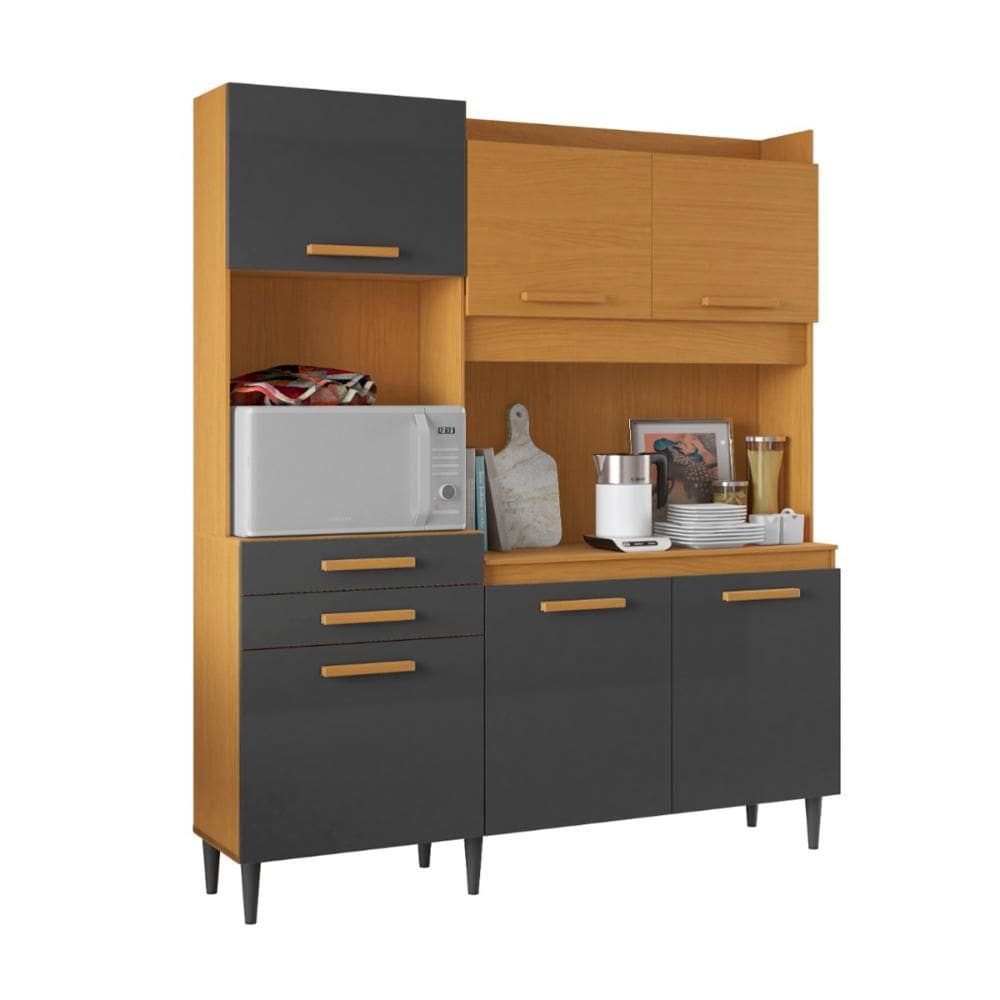 Armário de Cozinha Selena Compacta Com 6 Portas 2 Gavetas