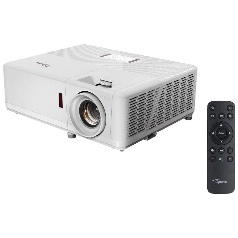 Projetor Inteligente LED 4K UHD Laser 3000 Lumens com Ajuste de Cor, Zoom e Controle de Voz, 110v, OPTOMA UHZ50, Branco