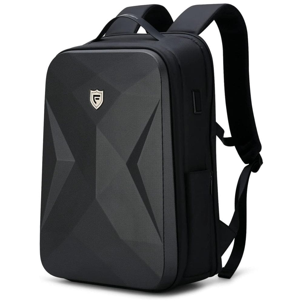 Mochila Unissex para Laptop com Porta USB, FENRUIEN, Preto