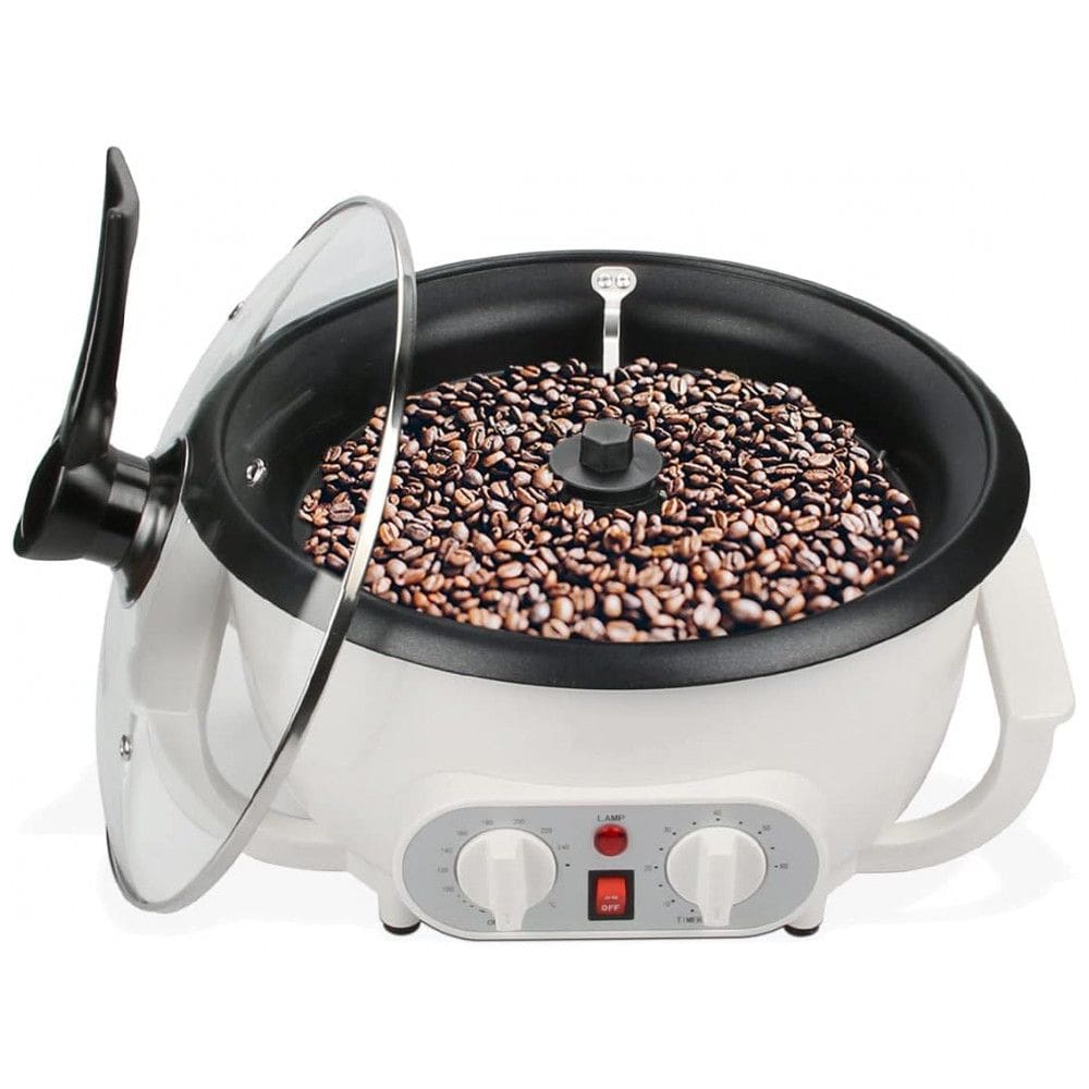 Torrador de Café Elétrico para Uso Doméstico com Temporizador, 110V 1200W, Branco