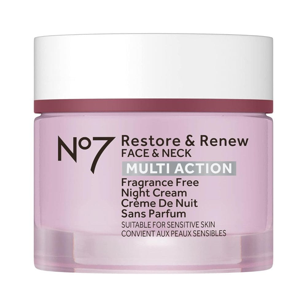 Creme Anti Idade Noturno para Rosto e Pescoço com Ácido Hialurônico Hidratante, 50 mL, NO.7, Rosa