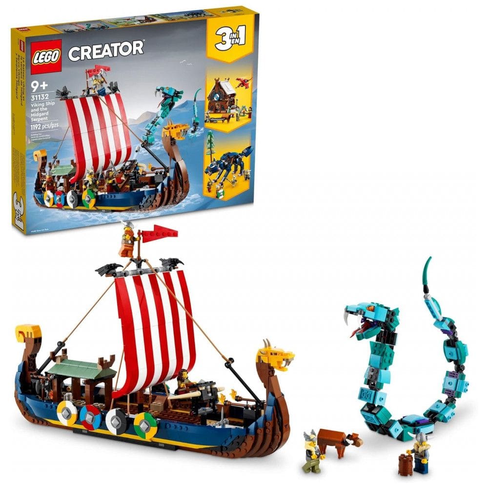 LEGO 6379833 Kit de Construção Barco Viking com 1192 Peças para 9 Anos ou mais