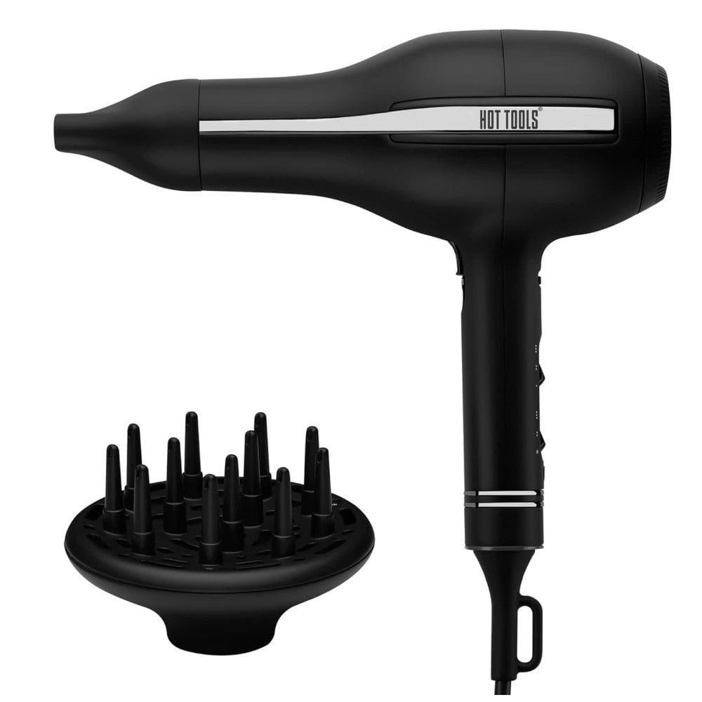 Secador de Cabelo Profissional com 3 Velocidades e 4 Temperaturas, 2000W, 110v, HOT TOOLS HT1099BG, Preto