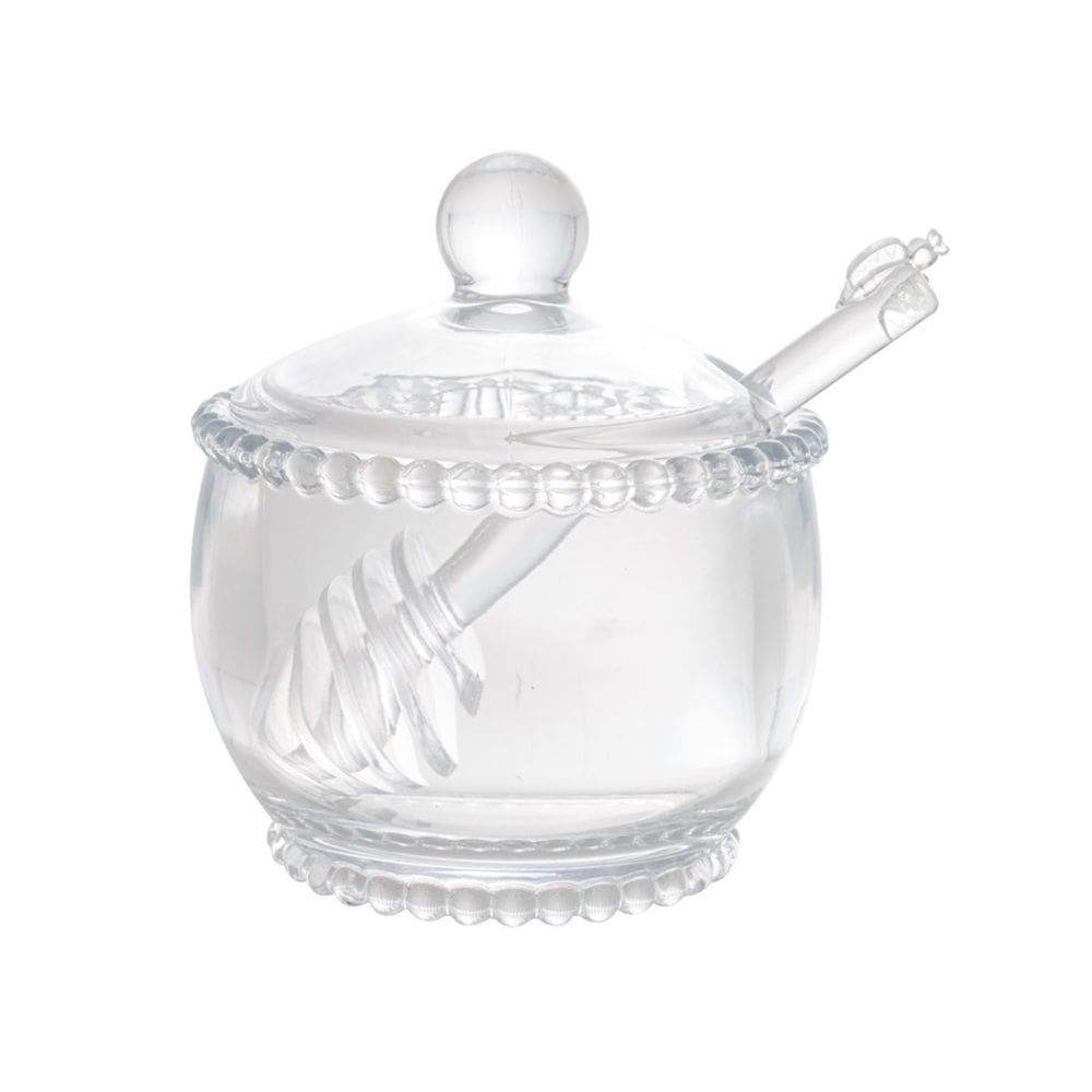 Meleira de Cristal C/Pegador Plástico Pearl Bolinha Transparente 200ml Wolff