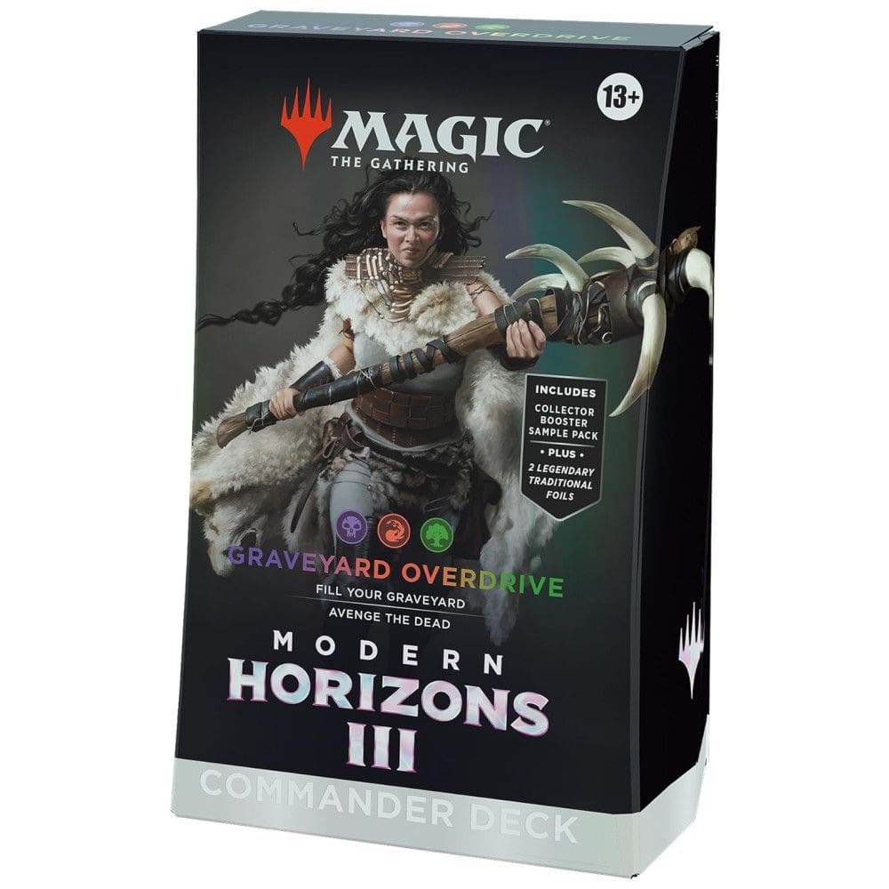 Magic: The Gathering Modern Horizons 3, Deck de Comandante Overdrive do Cemitério, com 100 Cartas, Pacote de Amostra de 2 Boosters de