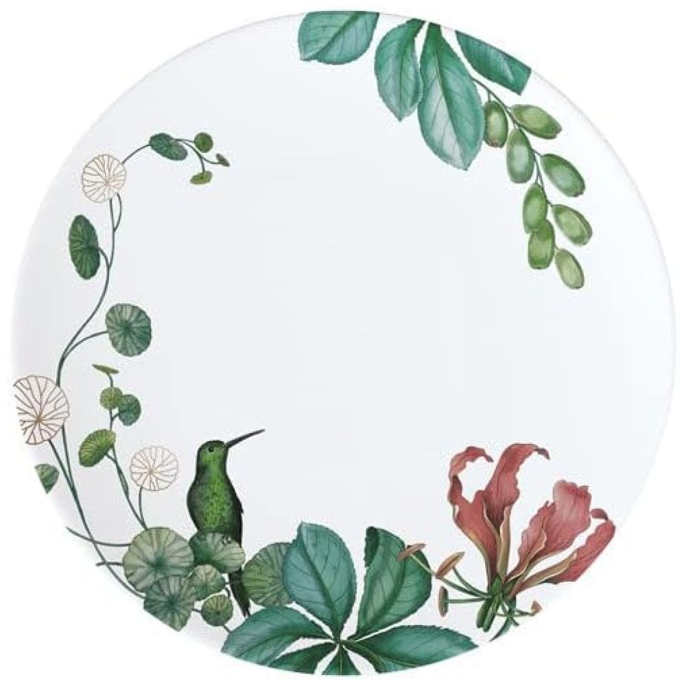 Prato para Sobremesa ou Aperitivo de 22 cm, Mais Elegância em Sua Mesa com Estilo Moderno, Formato Redondo e Material de Porcelana