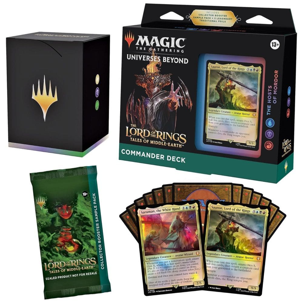 Magic The Gathering O Senhor dos Anéis: Contos da Terra-média Deck com 100 Cartas e Amostra de Booster de Colecionador