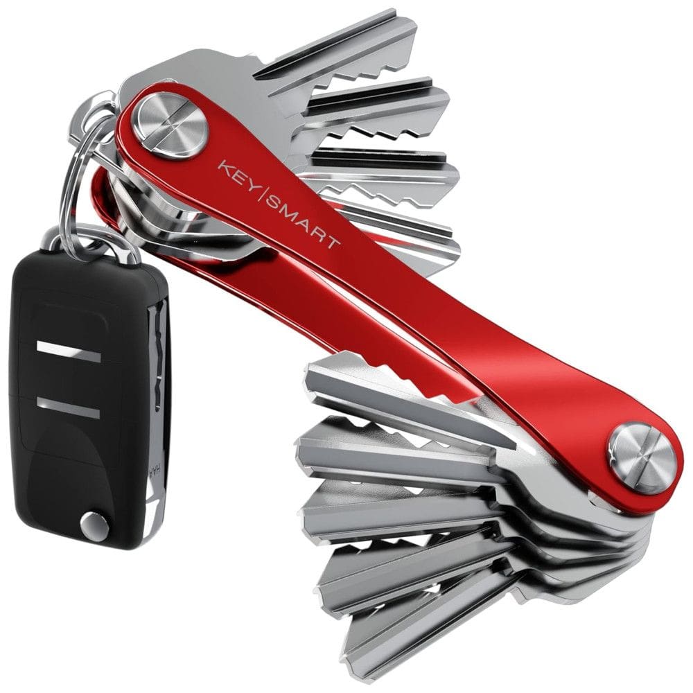 Chaveiro Organizador de Chaves até 14 Chaves Titânio, KEYSMART, Vermelho