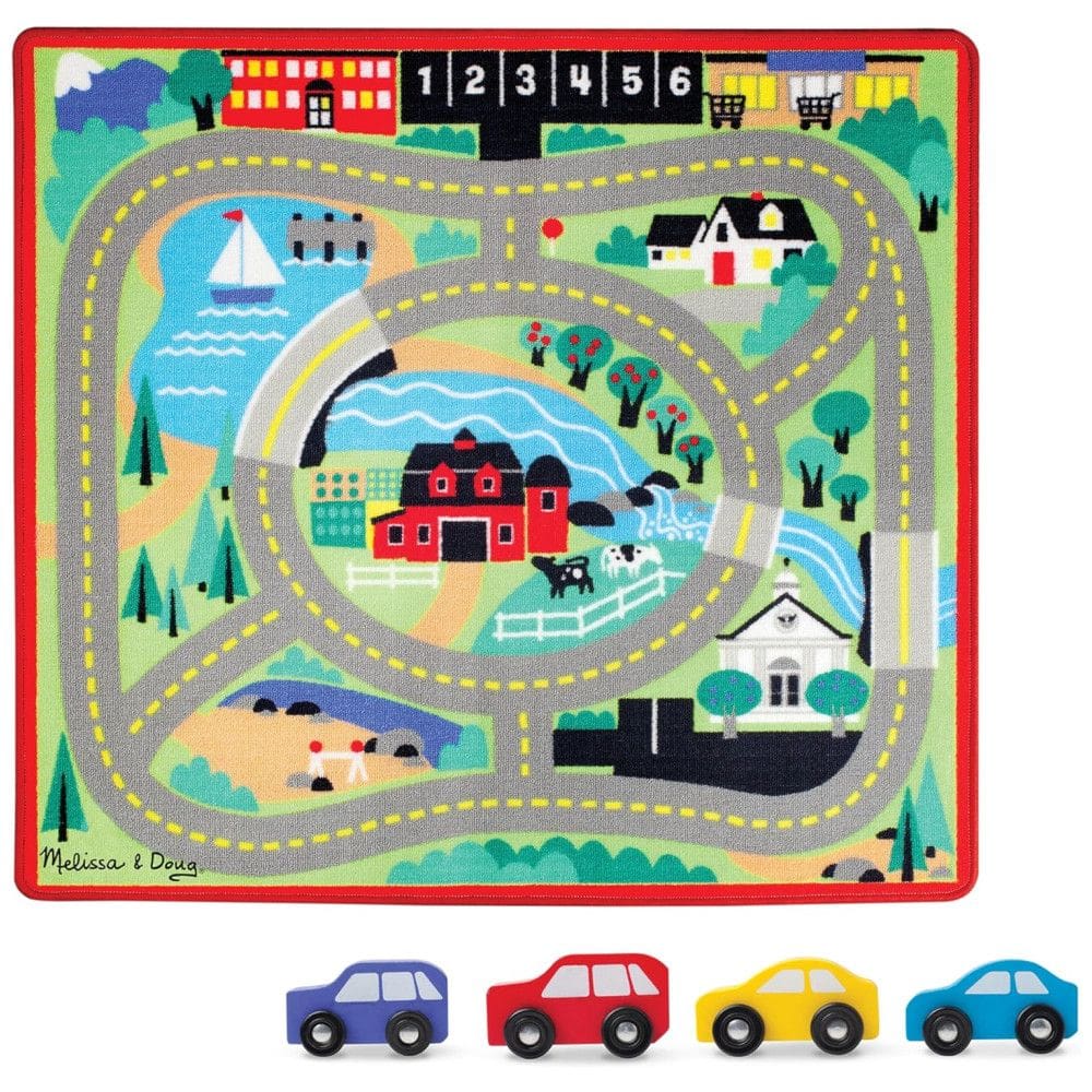 Tapete de Atividades Infantil com Tema de Estrada/ Rodovia para Crianças Acima de 3 Anos, Melissa & Doug