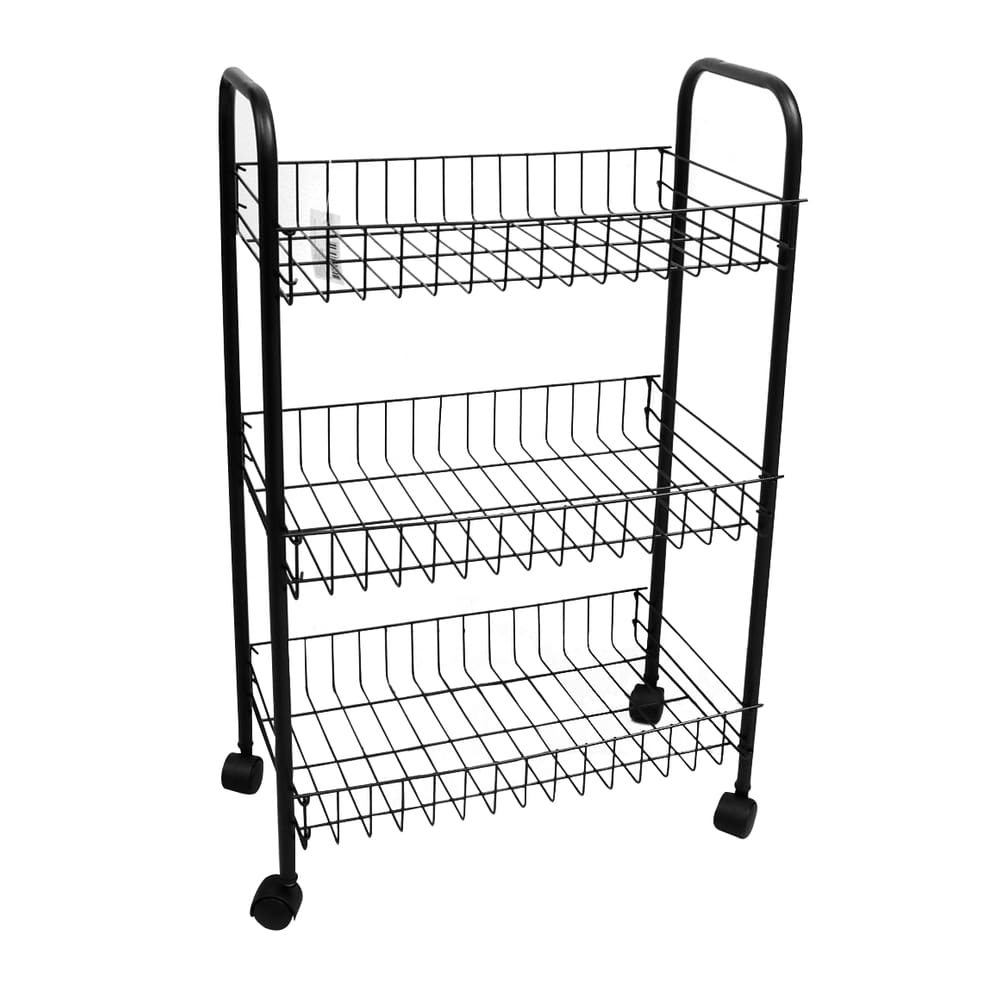 Carrinho Aramado para Frutas e Legumes Com Rodas 64 cm