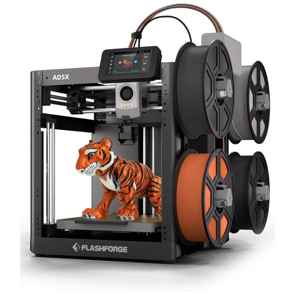 FLASHFORGE AD5X Impressora 3D Multicolorida, CoreXY de Alta Velocidade de 600mm/s, Auto Nivelamento em 1 Clique, Extrusora Direta de 300°C