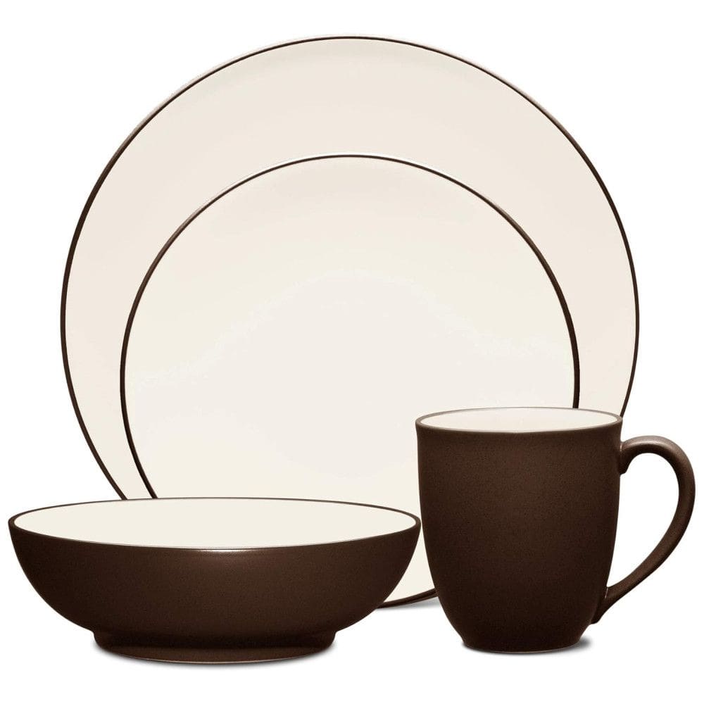 Aparelho de Jantar de Cerâmica Clássica e Durável para o Dia a Dia com 4 Peças, Formato Redondo e Material de Cerâmica, Noritake 8046-04G