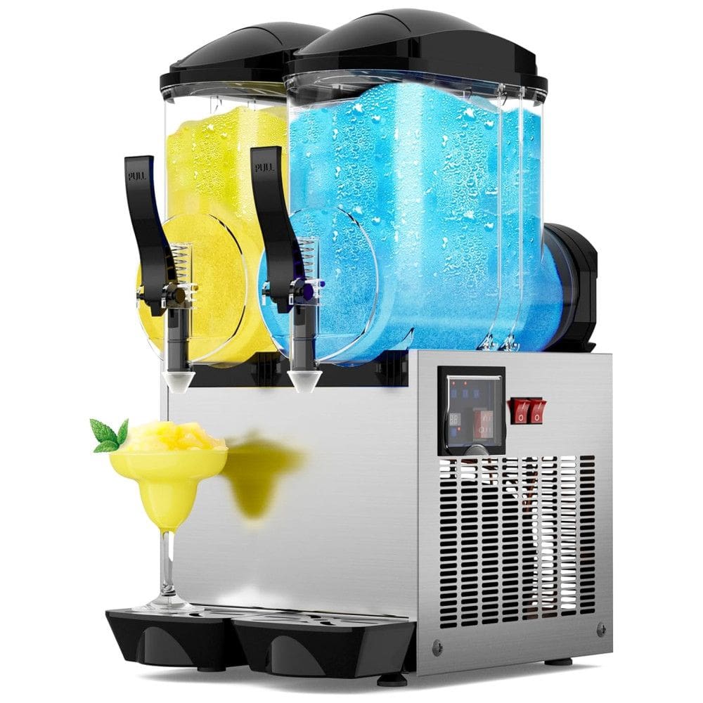 Máquina de Raspadinha Comercial 30L (8 Galões), 1100W 220V, para Bar. Grande Máquina de Granizados Elétrica com Modo de Auto limpeza,Mojgar