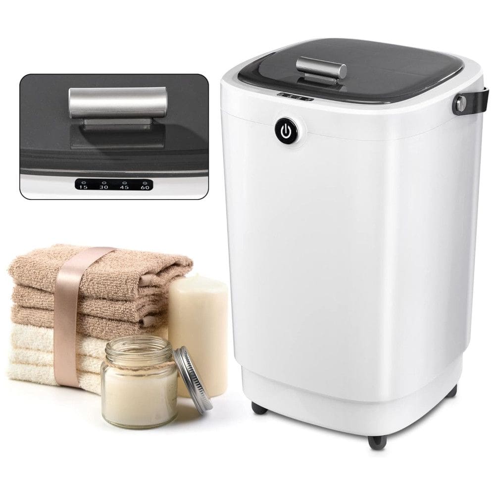 Aquecedor de Toalha Elétrico 28L para 2 Toalhas Grandes, com Desligamento Automático e Temporizador Ajustável, 110V, AZOUTDOOR