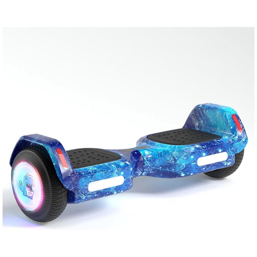 Hoverboard SIMATE Azul Galáxia 6,5” com Bluetooth, Luzes LED e Certificação UL2272 – Até 13,7 km/h, Autonomia de 12,8 km